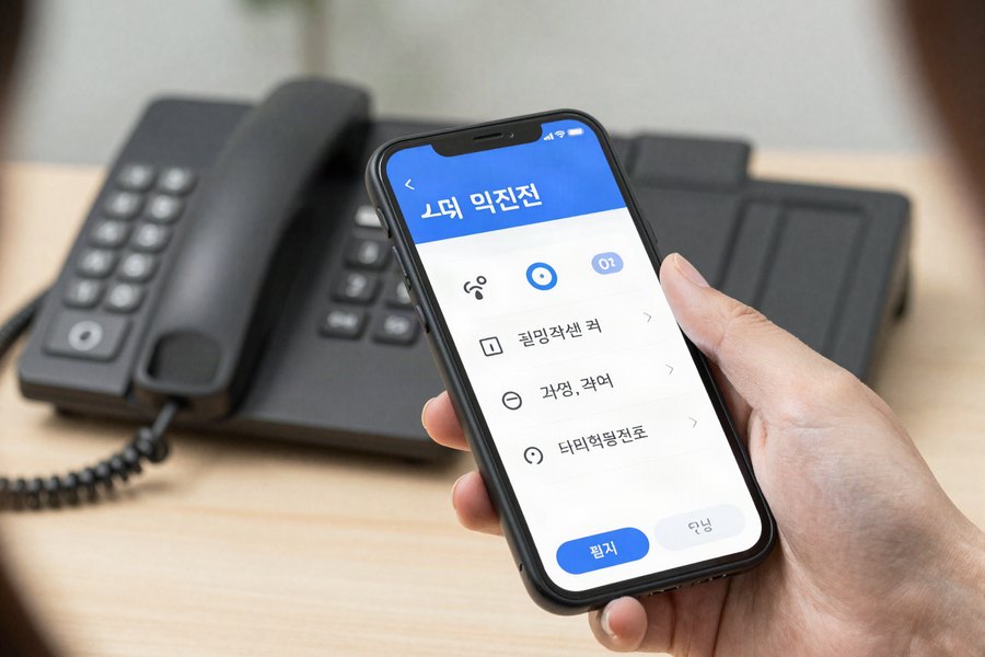 070회사 착신전환 설정 화면