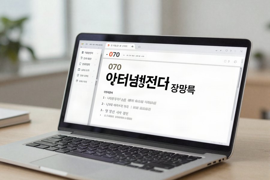 070회사 070 번호 발급 화면